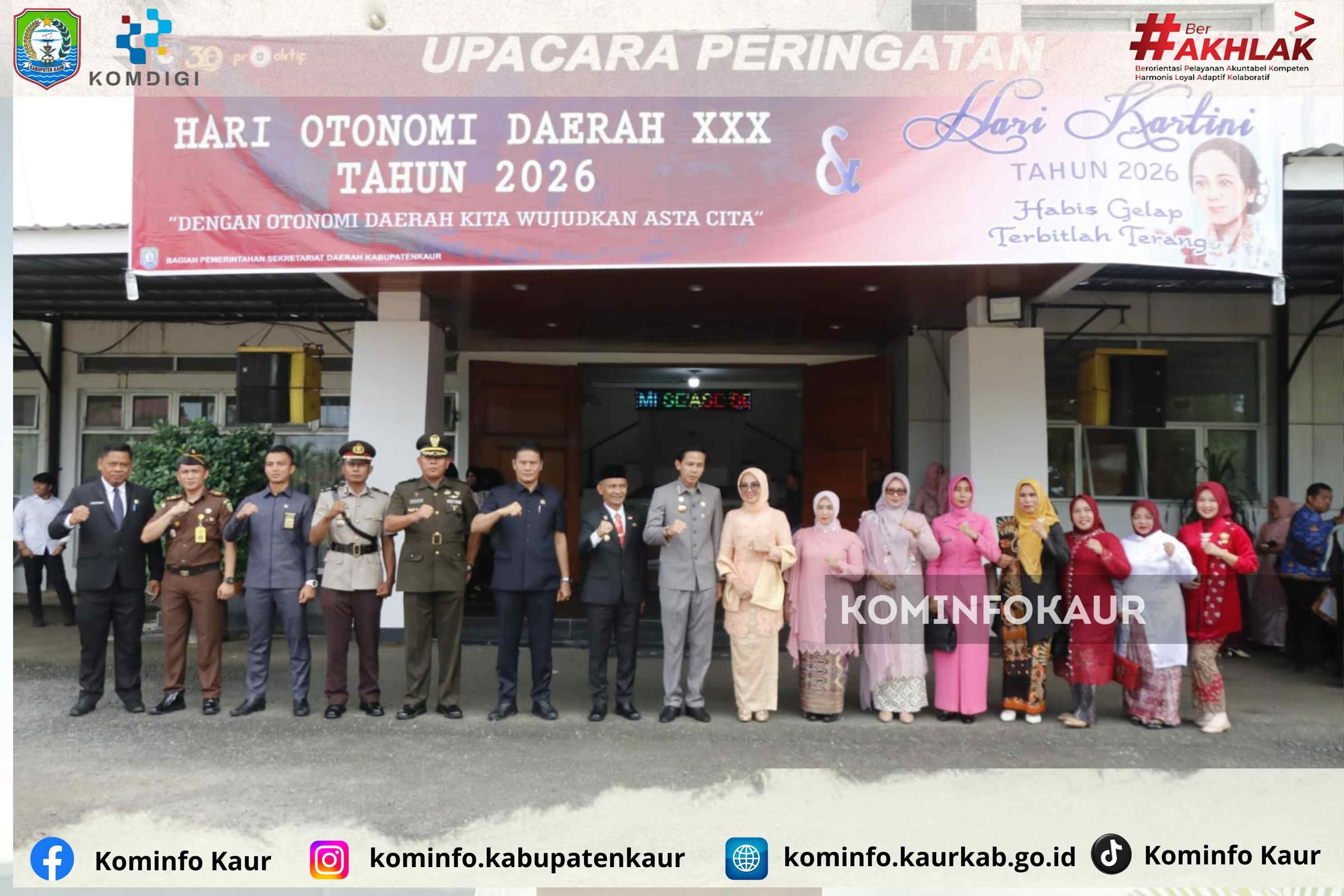  Pimpin Upacara Otda ke-XXX dan Hari Kartini, Wabup Tekankan Sinergi Menuju Indonesia Emas 2045