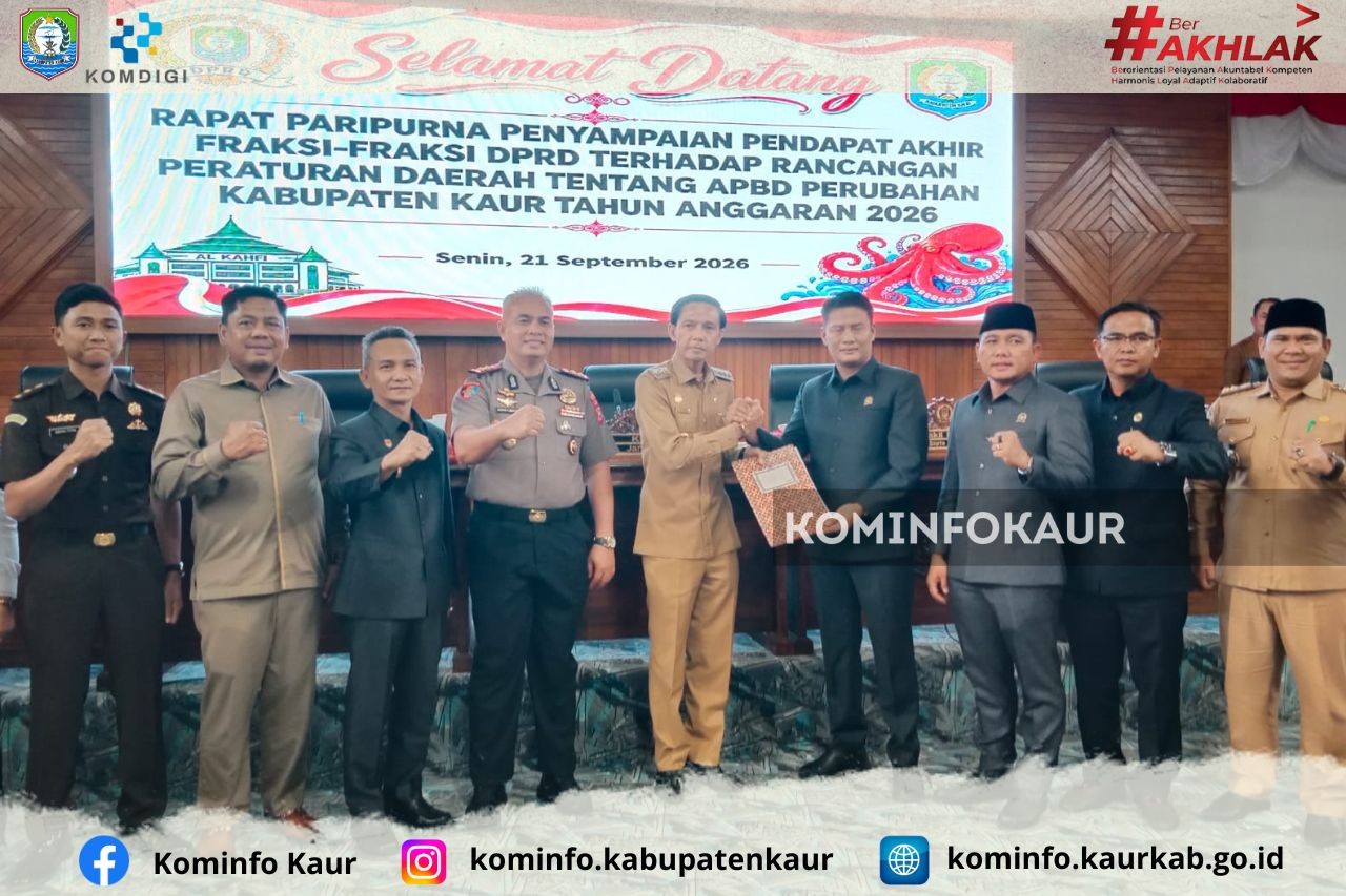 APBD-P Kaur 2026 Disahkan, Rp856,3 Miliar Fokus Perkuat Ekonomi dan Tekan Kemiskinan