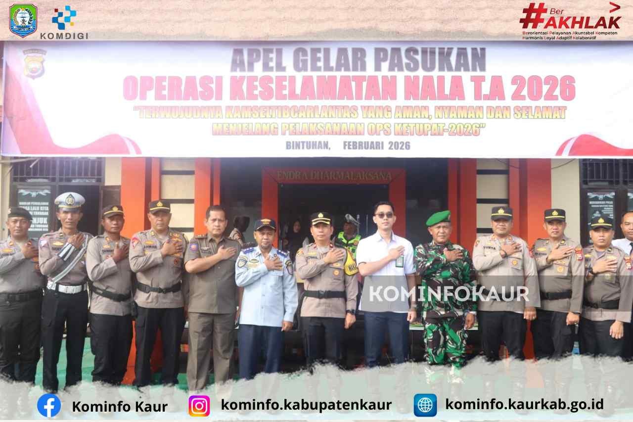 Polres Kaur Gelar Apel Pasukan Operasi Keselamatan Nala 2026, Fokus Tekan Pelanggaran dan Laka Lanta