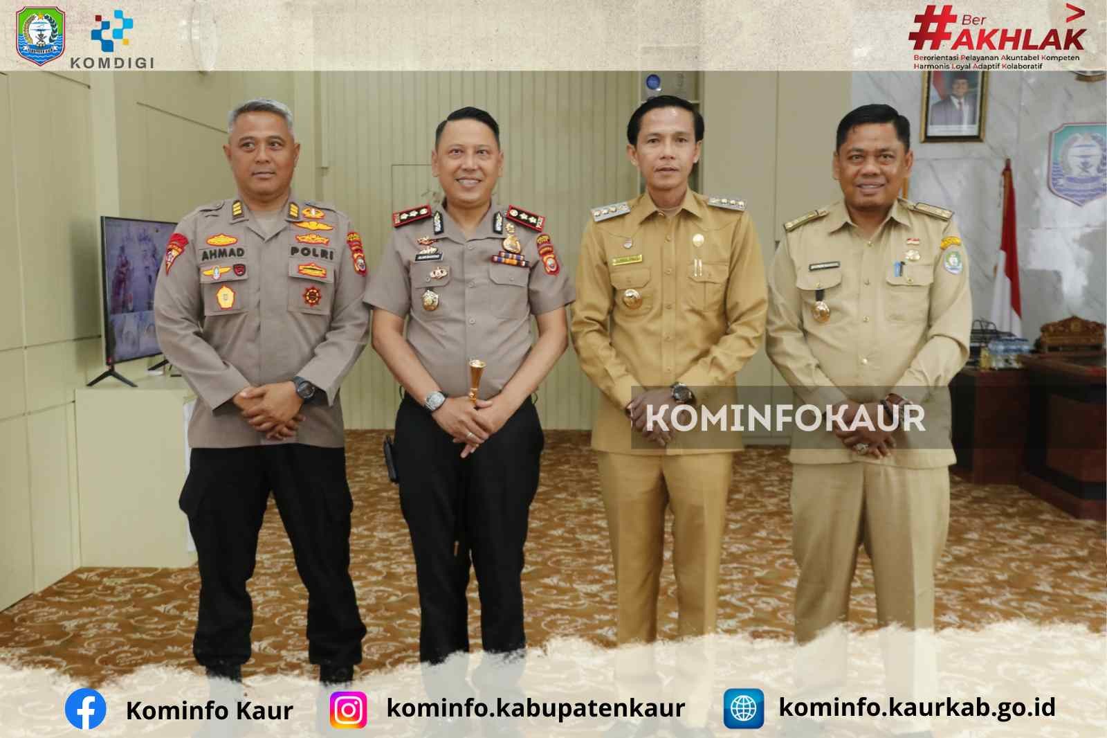 Silaturahmi Bupati Kaur dan Kapolres, Bahas Kamtibmas Hingga Pemberantasan Narkoba