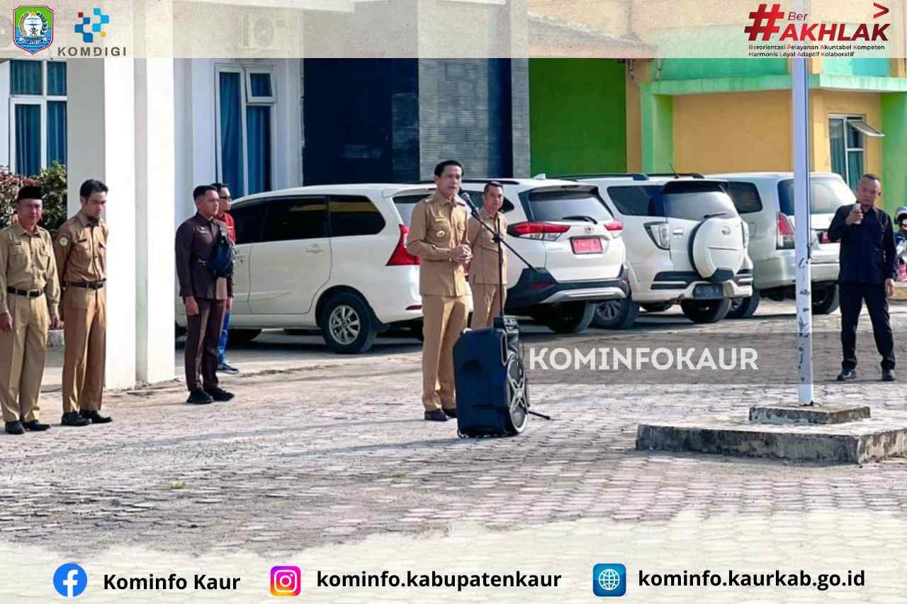 Pastikan Pelayanan Prima, Bupati Gusril Apel Pagi di RSUD Kaur