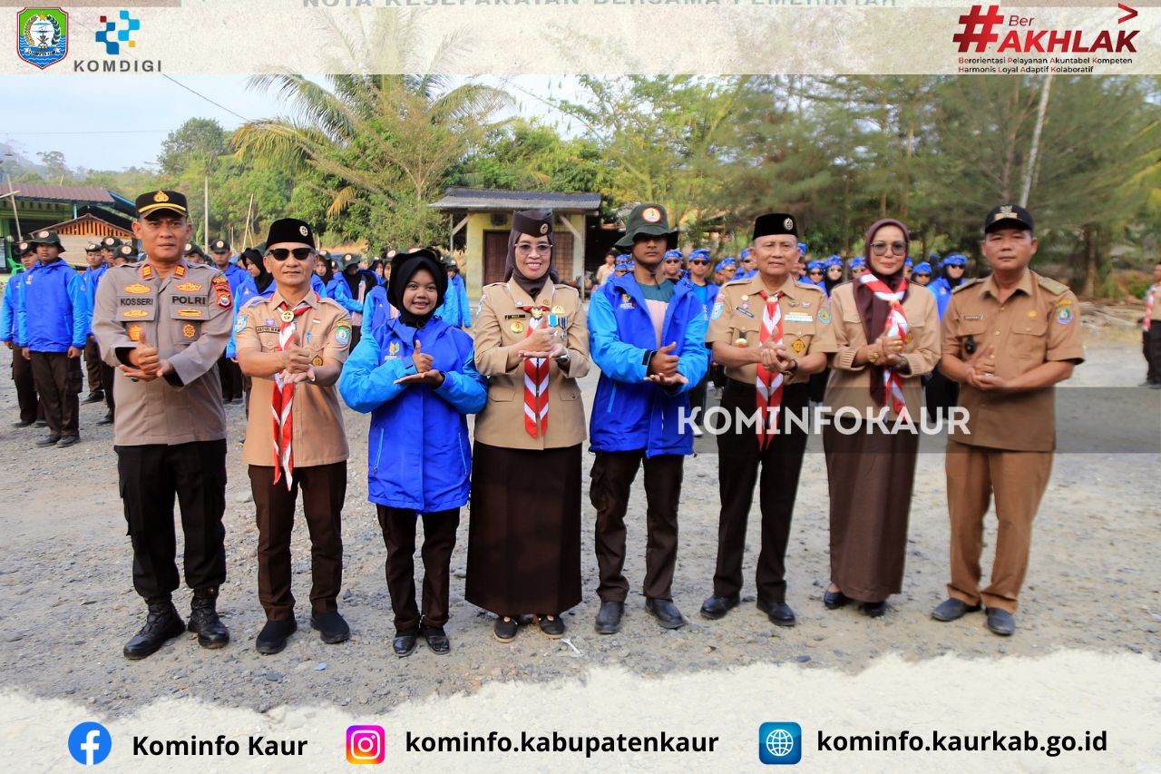 Kontingen Kwarda 07 Bengkulu Menuju Jamnas XII, 420 Peserta Dilepas di Perbatasan Kaur-Lampung