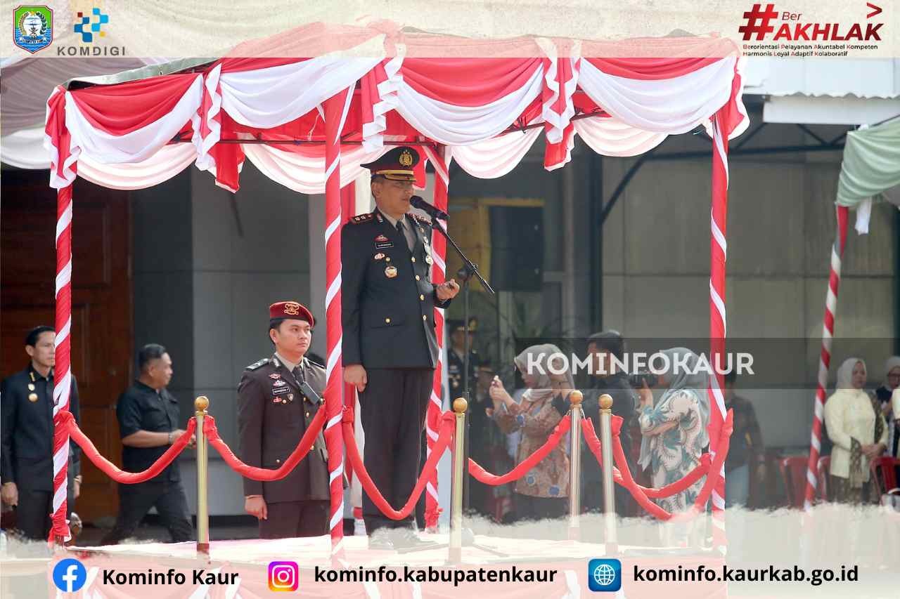Pimpin Upacara Hari Bhayangkara ke-80, Kapolres Tegaskan Polri untuk Masyarakat