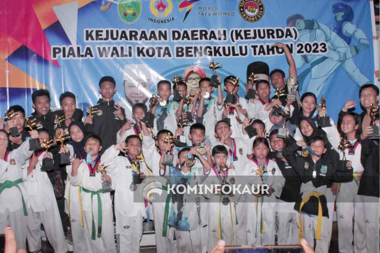 Kejurda Piala Walikota Bengkulu, Atlet Taekwondo Kaur Boyong 34 Medali