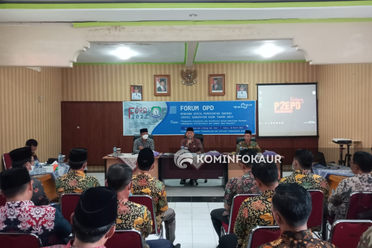 Bappeda Litbang Gelar Forum OPD Bahas Rencana Kerja Pemerintah Daerah (RKPD) Tahun 2023