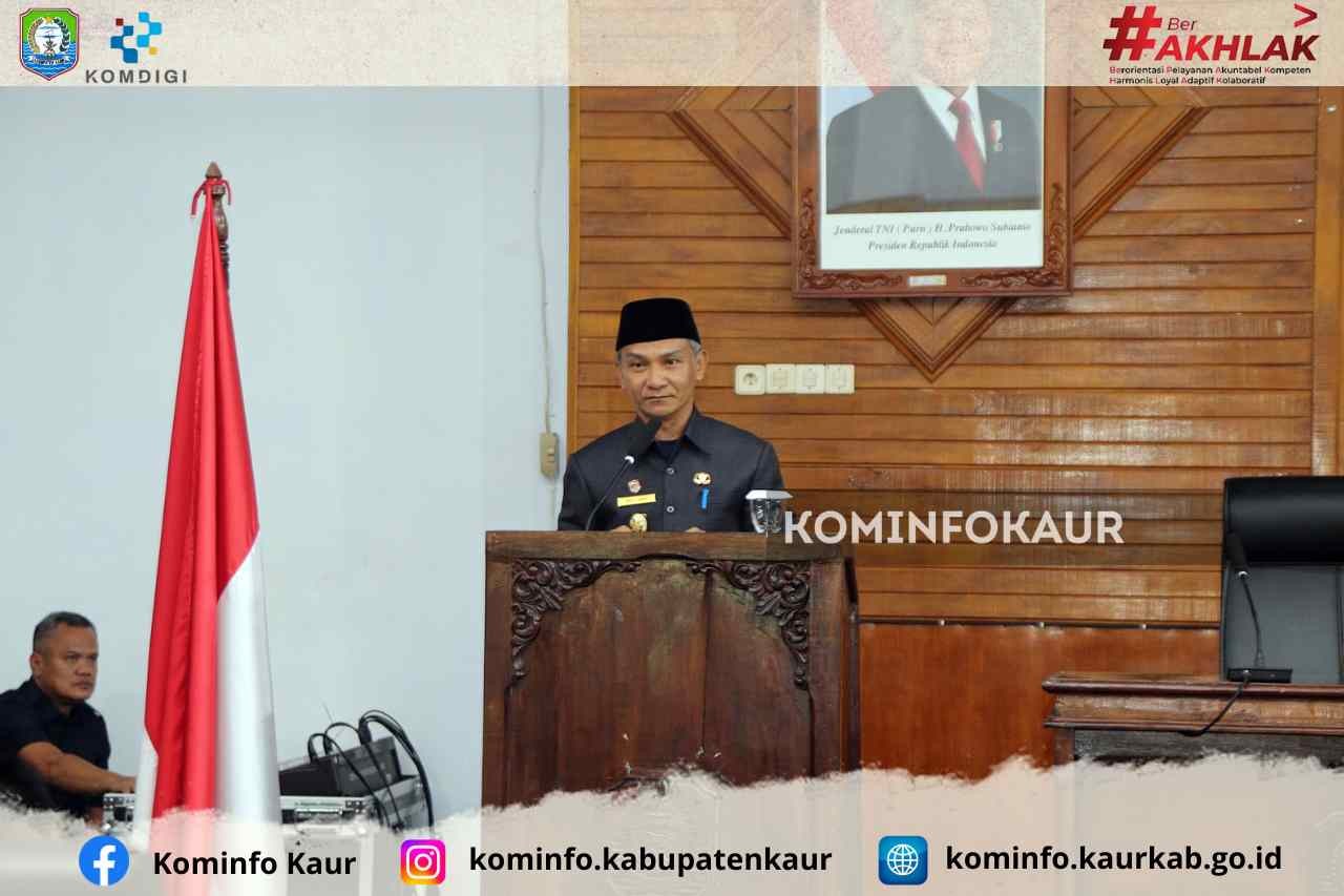 Rapat Paripurna, Wakil Bupati Kaur Sampaikan Nota Pengantar Dua Raperda