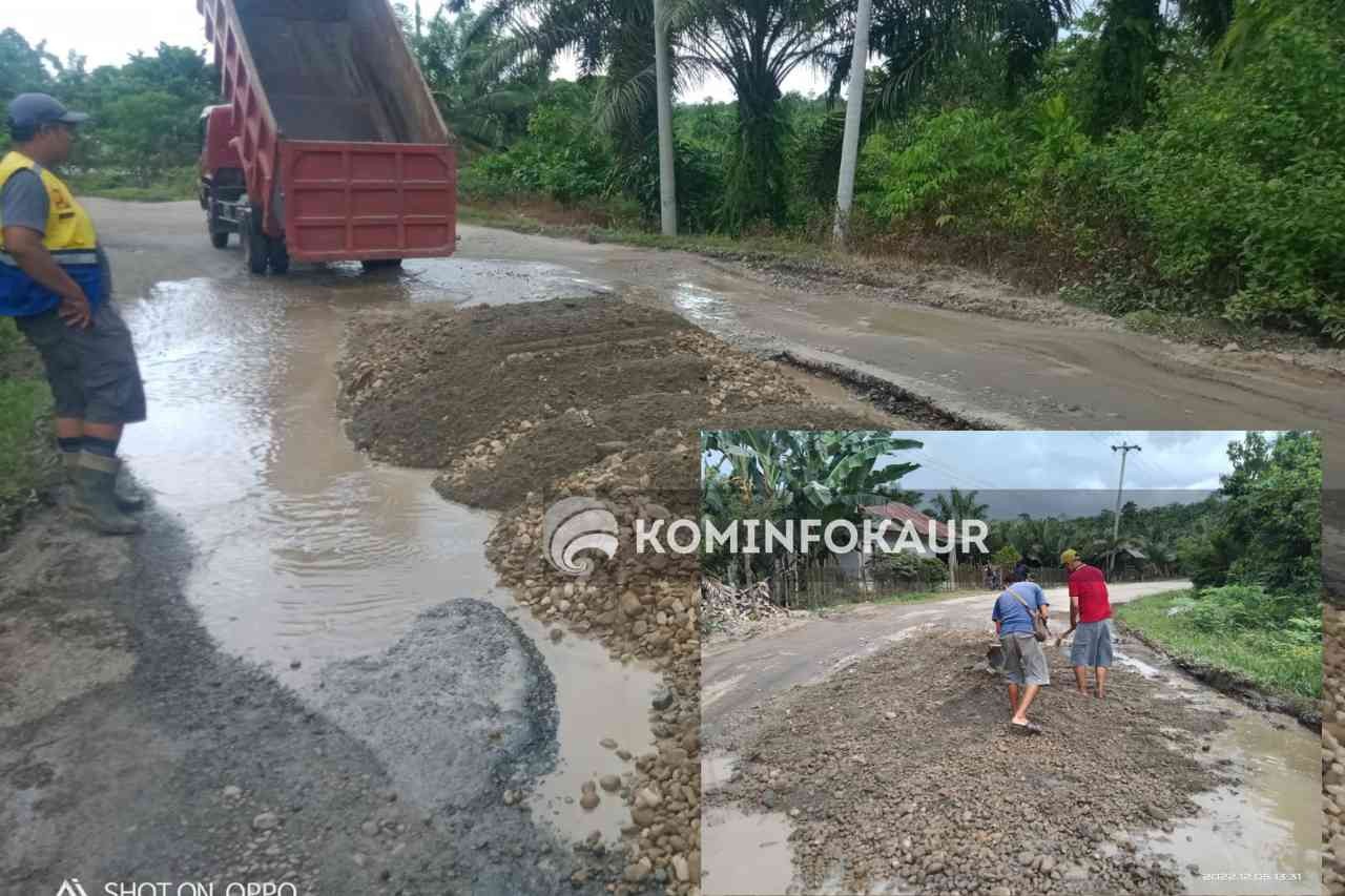 PUPR Kaur Timbun Jalan Lintas Senuling