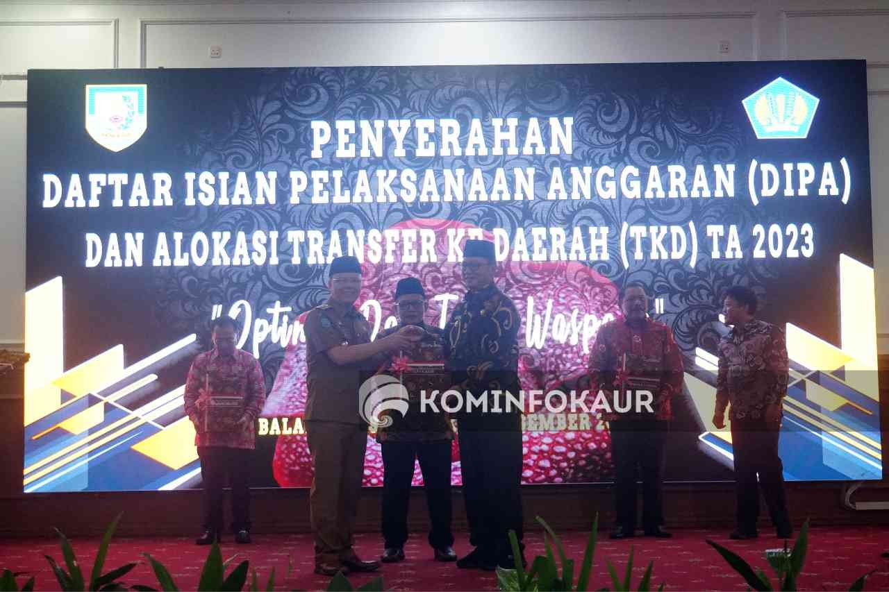 Bupati  Terima DIPA dan TKD, Anggaran Pemerintah 2023 Fokus Pada Pembangunan Infrastruktur dan SDM