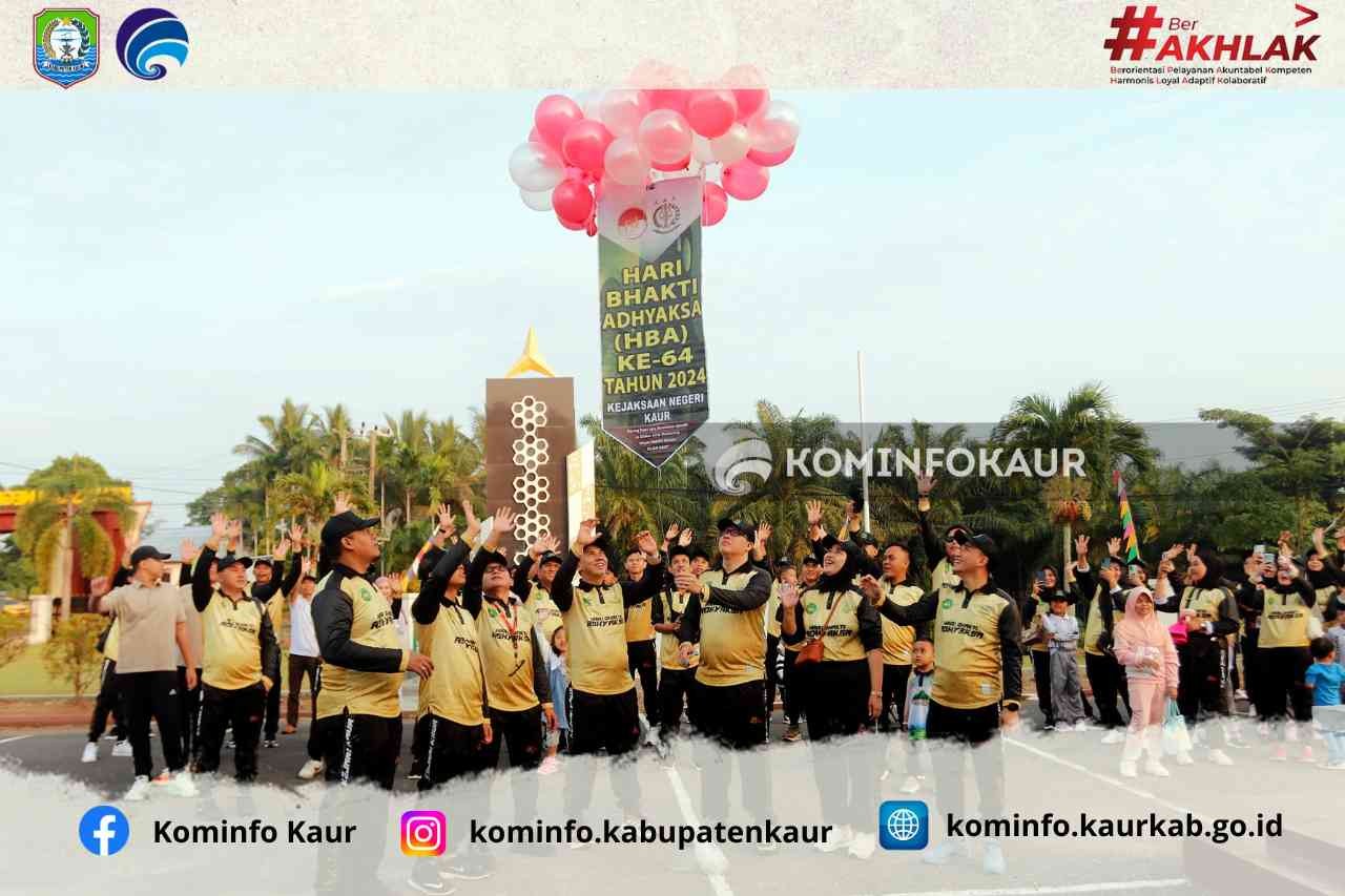Meriahkan HBA Ke-64 dan HUT IAD ke-XXIV, Kejari Kaur Gelar Jalan Santai