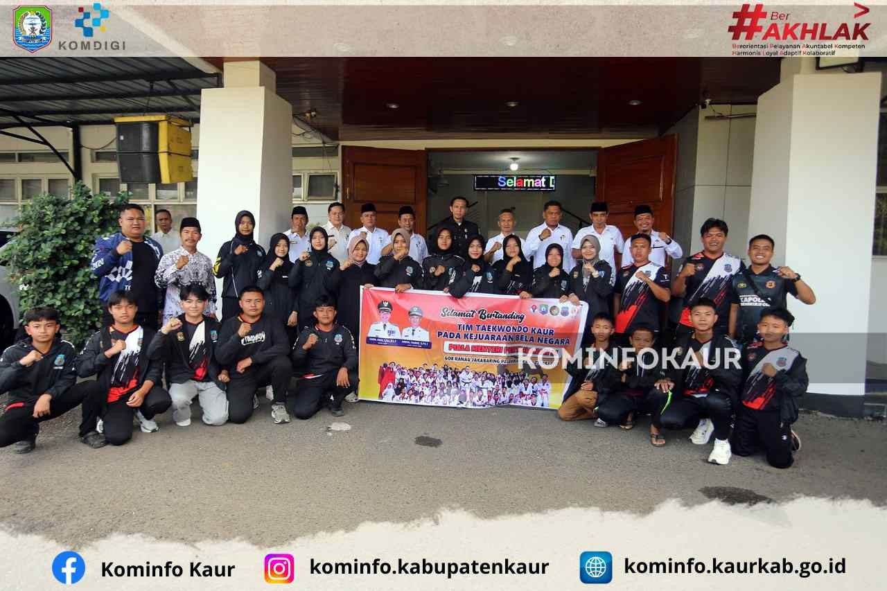 Dilepas Bupati, 19 Atlet Taekwondo Kaur Octopus Ikuti Kejuaraan  Piala Menhan di Palembang