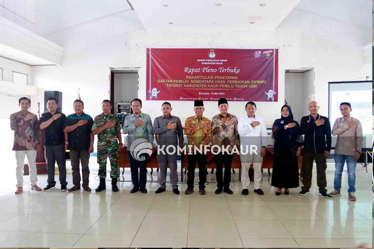 Pleno Rekapitulasi dan Penetapan DPSHP, KPU Kaur Tetapkan 96.179 Pemilih