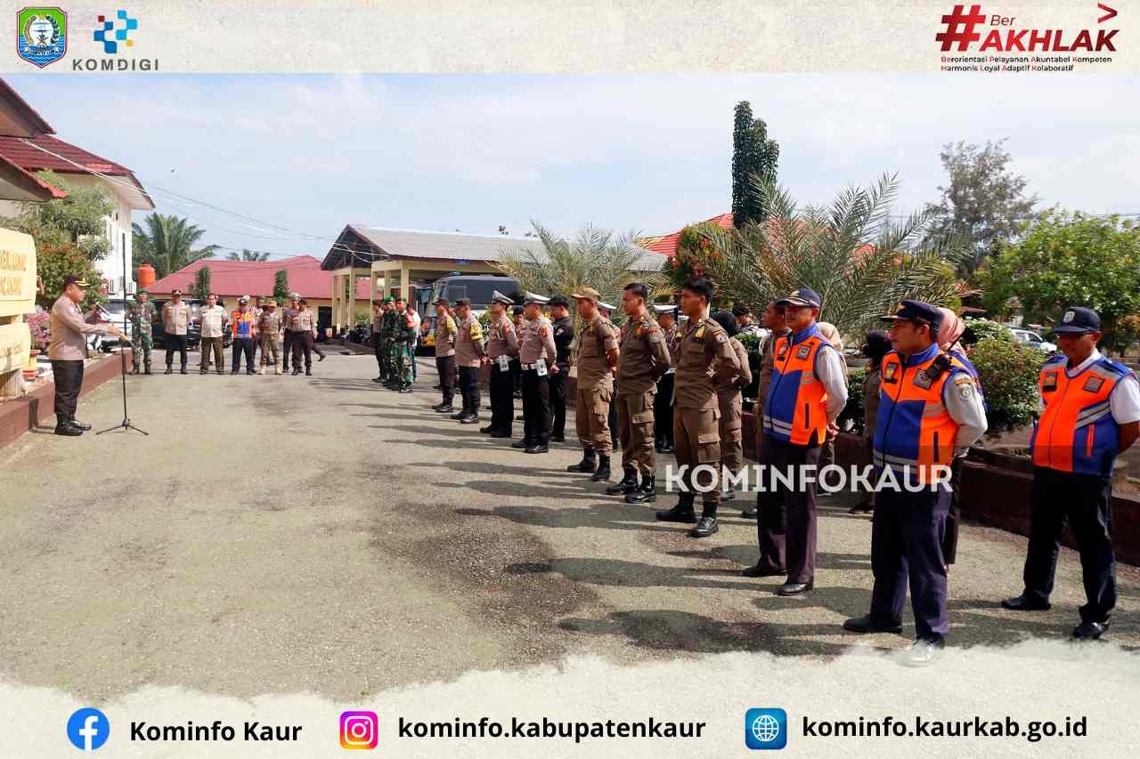 Jaga Kondusifitas Wilayah, Polres Kaur Laksanakan Patroli Skala Besar