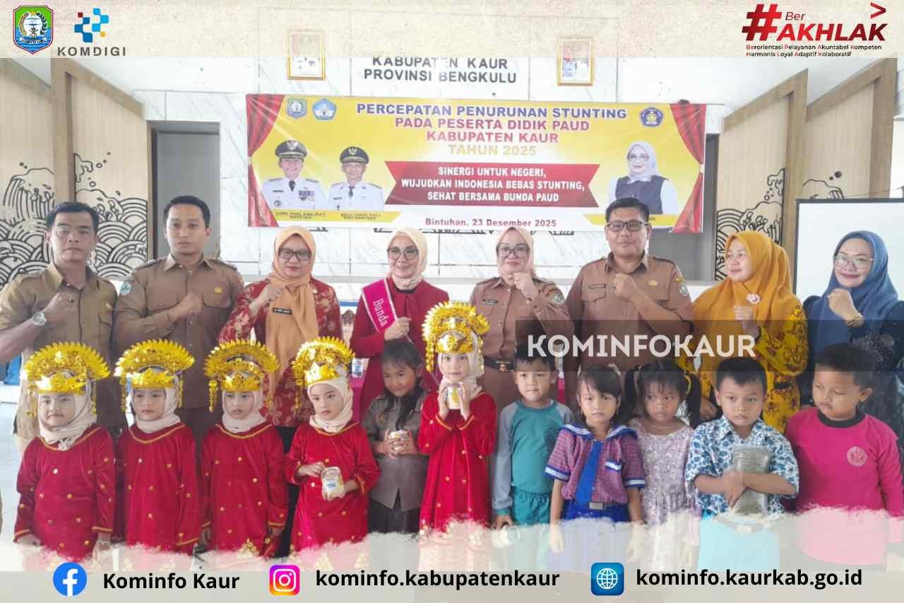 Program Percepatan Penurunan Stunting, Bunda PAUD Bersama Disdikbud Bagikan Susu dan Kacang Hijau
