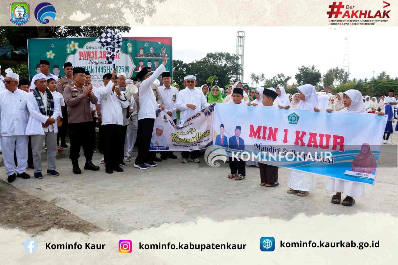 Dilepas Asisten I, Ratusan Peserta Ramaikan Pawai Akbar Sambut Ramadan 1446 H 