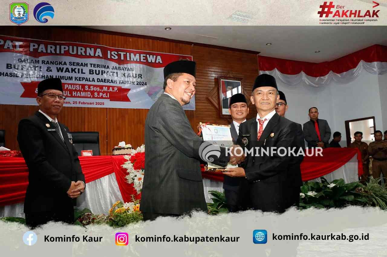 Berlangsung Dengan Khidmat, Sertijab Bupati dan Wakil Bupati Kaur Periode 2025-2030