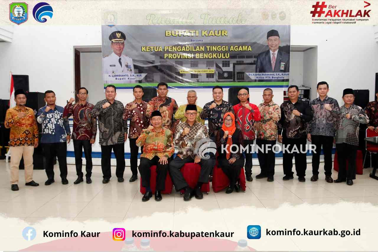 Sambut Kunjungan Kerja Ketua PTA Bengkulu, Bupati Kaur Gelar Ramah Tamah 