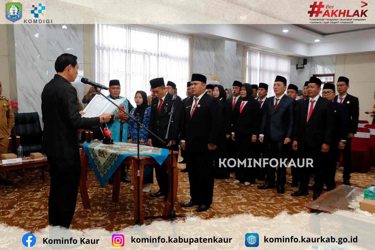 Gerbong Mutasi Mulai Bergerak, 21 Pejabat Dilantik Bupati Kaur