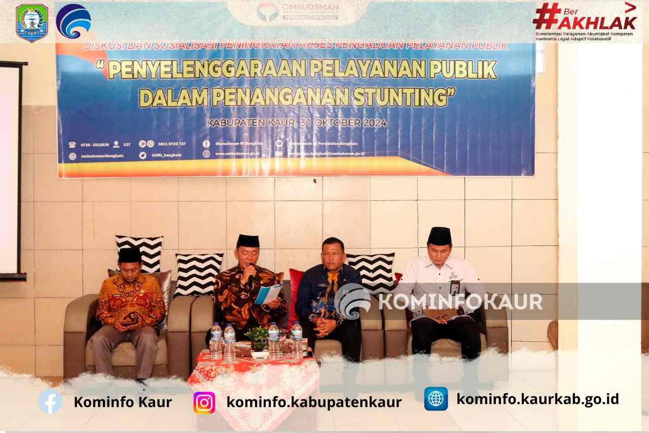 Awasi Penanganan Stunting di Kaur, Ombudsman RI Perwakilan Bengkulu Gelar Forum Diskusi