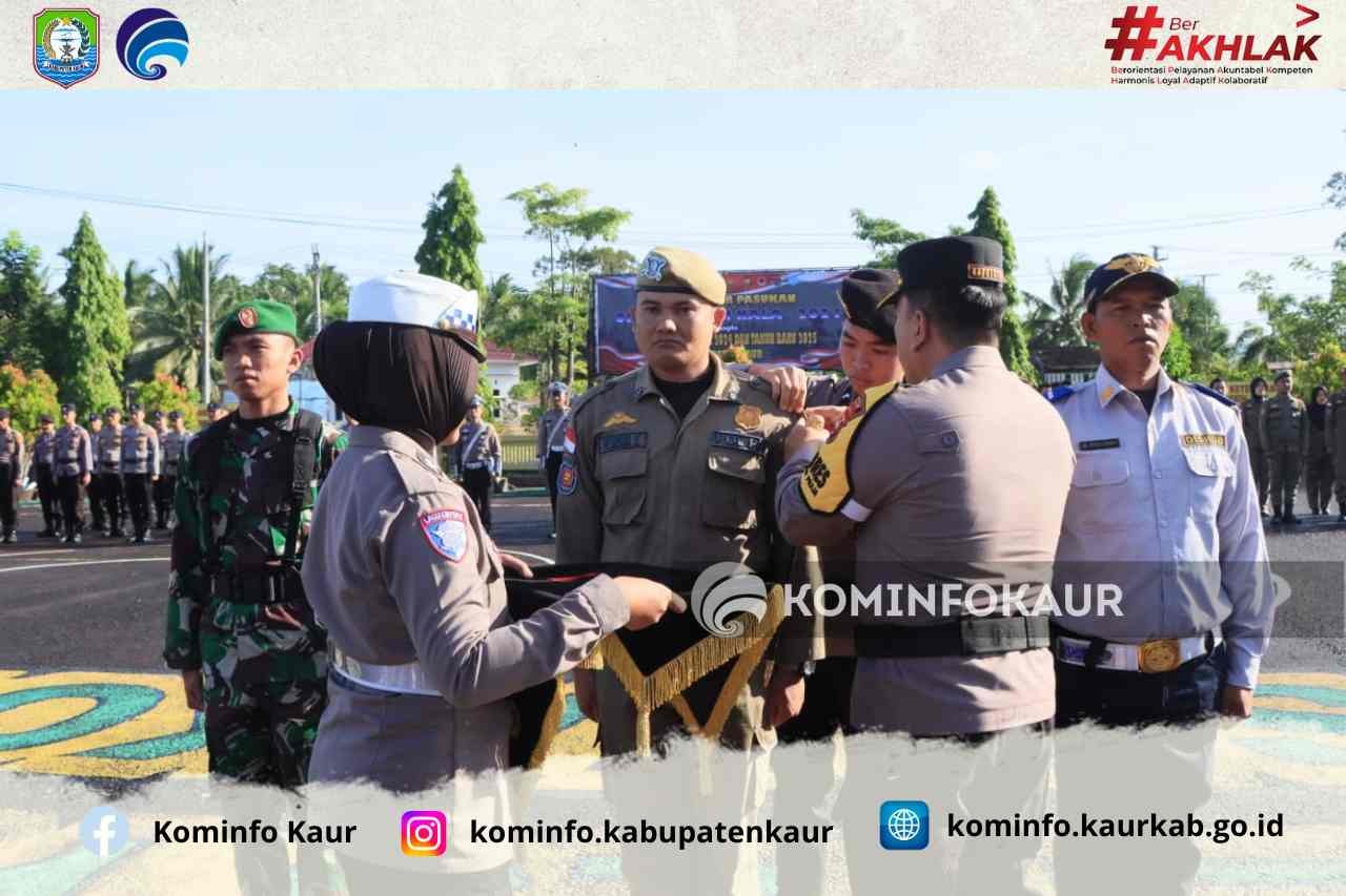 Pengamanan Nataru, Polres Kaur Apel Gelar Pasukan Ops Lilin Nala 2024